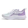 Li Ning Kids Comfortable Versatile Non-Slip Shock Absorption Support Low-Top Casual Shoes Kids Casual Shoes White Purple YKCU056-2