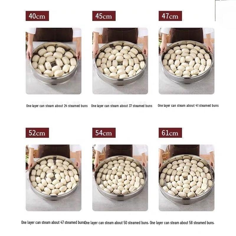 Xihe Thickened Stainless Steel 4-Layer Steamer Pot