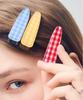 Dana Burton Gingham Check Crocodile Clip