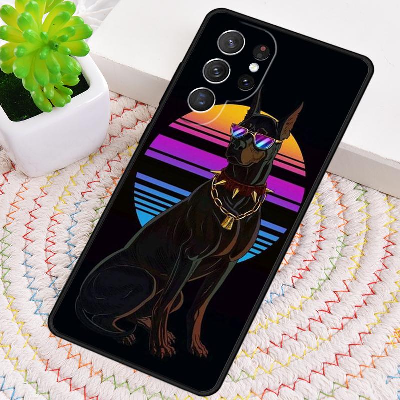 Animal Doberman Dog Phone Case for Samsung Galaxy note 10 pro S26 Ultra S23 S24 FE S25 S21 S22 PLUS shockproof Cove