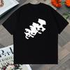 Hot Sale Summer Y2K Style ShortSleeve TShirt with Face Print Loose 100 Cotton Loose Trend Fashion Oversized Tee Shirt Unisex