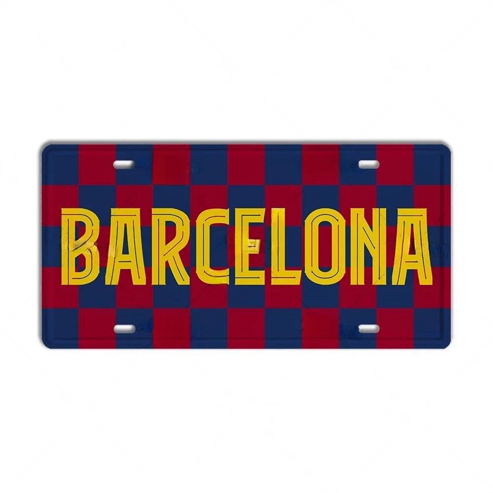 DORA Tin Sign Vintage Ctiy Aluminum Plate Barcelona MILAN Madrid Country Metal Plaque LIverpool Manchester Tottenham Decortaive Car Sign Wall