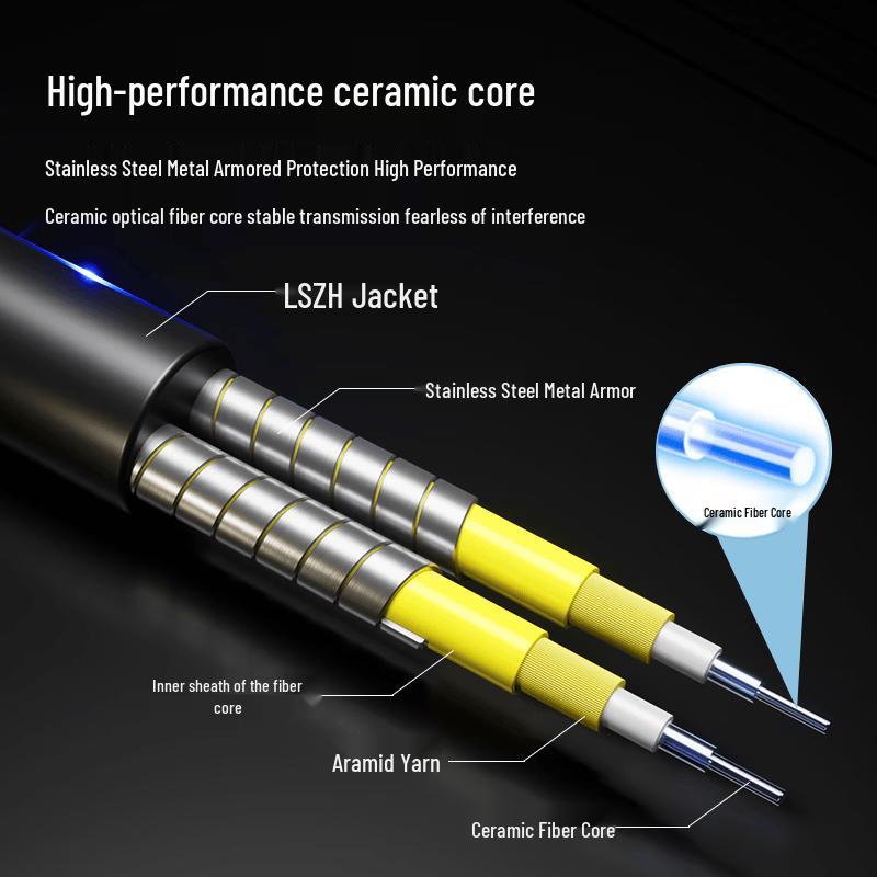 Outdoor Armored Single-Mode ST-ST Fiber Optic Patch Cable