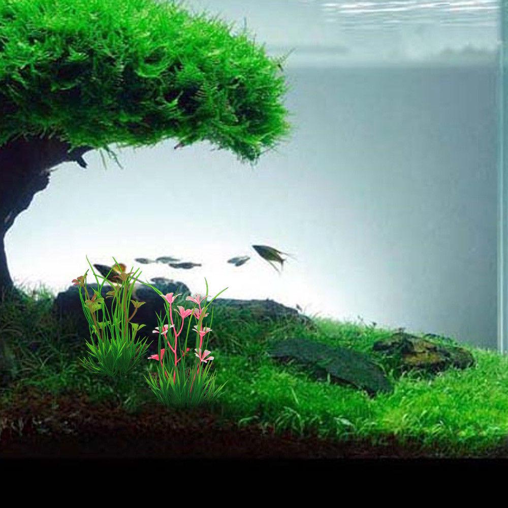 Ornament Aquatisches Aquarium Künstliche Pflanze Fischbecken Landschaftsdekor Wassergras Kunststoff