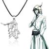 Anime Bleach Ulquiorra Cifer Mask Necklace Fashion Kurosaki Ichigo Broken Masks Pendant Metal Choker Necklace Fans Cosplay Gifts
