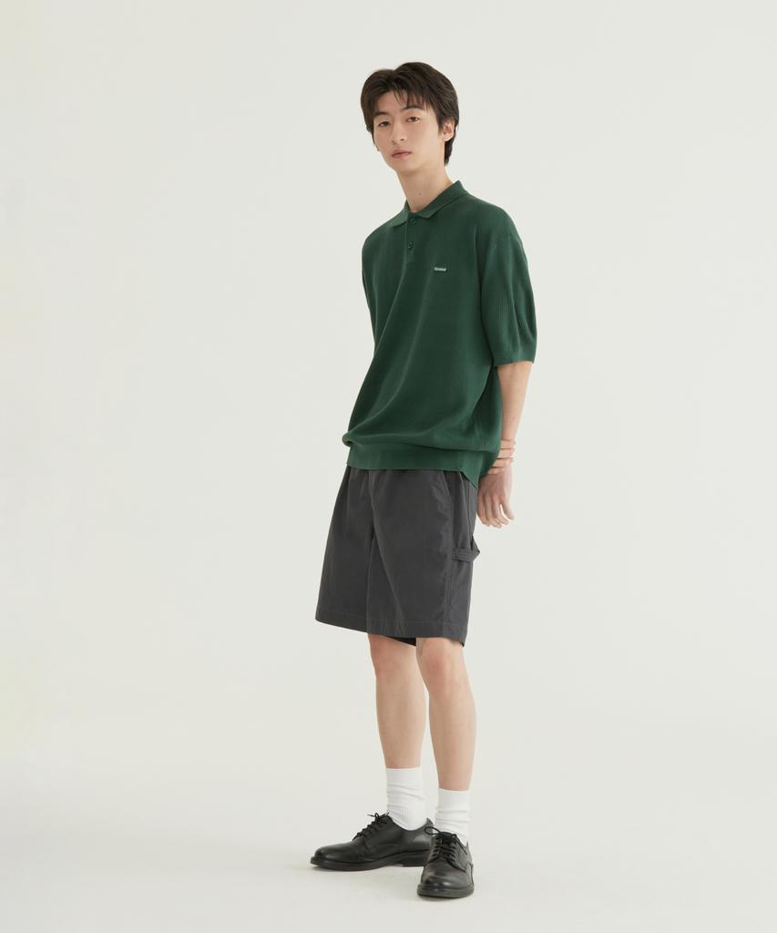 COVERNAT Collared Half Knit Black