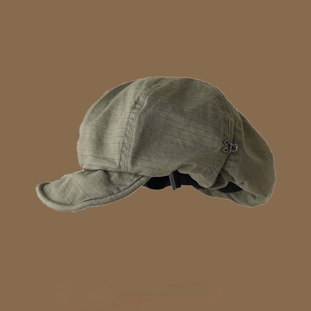 Asymmetric Cloud Beret Cap Street Style Big Head Circumference Retro Octagonal Hat Japanese Style Polyester Women Artist Hat