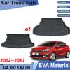 Araba Bagaj Paspası 3D EVA Malzemesi KIA RIO 3 K2 UB Sedan Hatchback 2012~2017 Araba Kolay Temizlenen Kargo Tepsisi Bagaj Arka Ped Aksesuarları