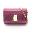 Used Shoulder Bag Leather Purple Used Women