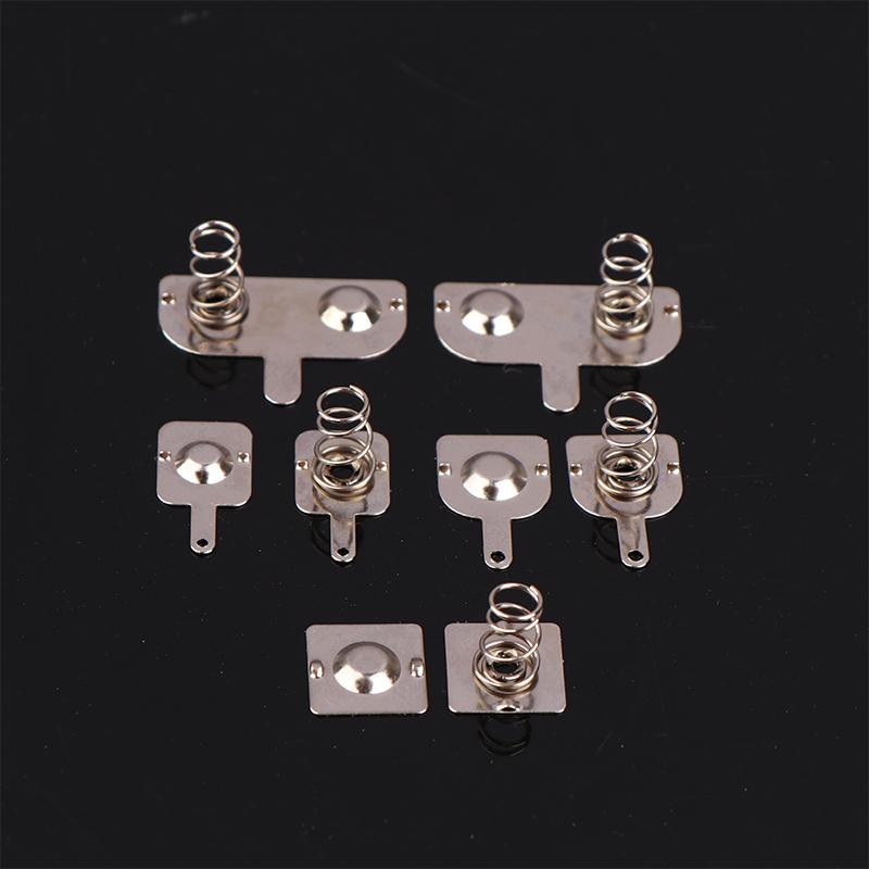 10gab. Atsperu Lapa 12*10/12mm Kontaktu Lapa AA Baterijas Korpusa Pozitīvās un Negatīvās Loksnes 0.3mm Dzelzs+Niķeļa Pārklājums AA Baterijas Atsperīte