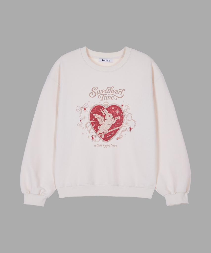 HAINT Sweet Bunny Oversized Sweatshirt 2Col_Ivory