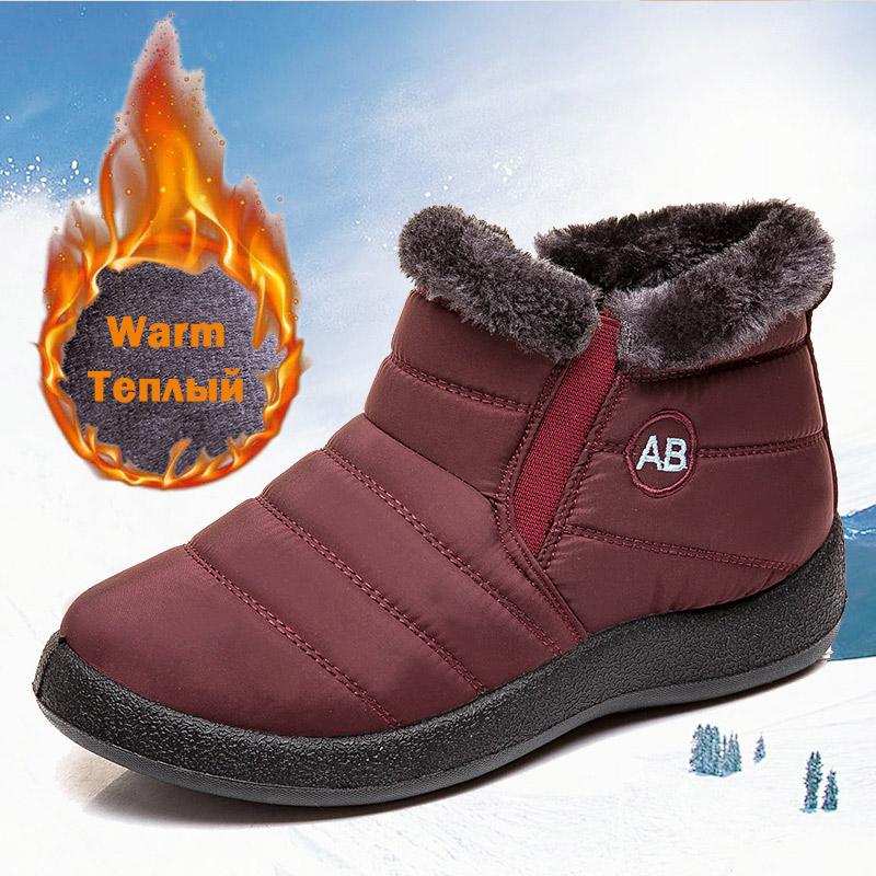 Women Boots  Fashion Waterproof Snow Boots For Winter Shoes Women Casual Lightweight Ankle Botas Mujer Warm Winter Boots