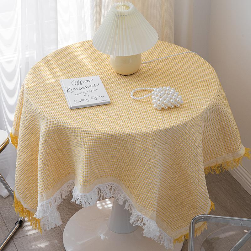 Holiday Tablecloth Waffle Modern Table Linen Cloth Cover for Kitchen Dining Room Party Home Decoration