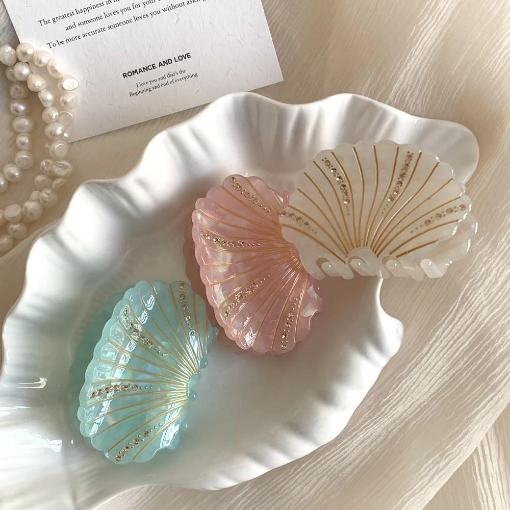 Acetate Acetate Hair Clip Non-slip Shark Clip Retro Shell Hair Claw  for Women
