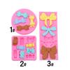 DIY Candy Size Bow Styling Liquid Silicone Mold Fondant Cake Baking Pack