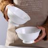 Haoya Jingdezhen Pure White 6-inch High-Footed Noodle Bowl Set of 6