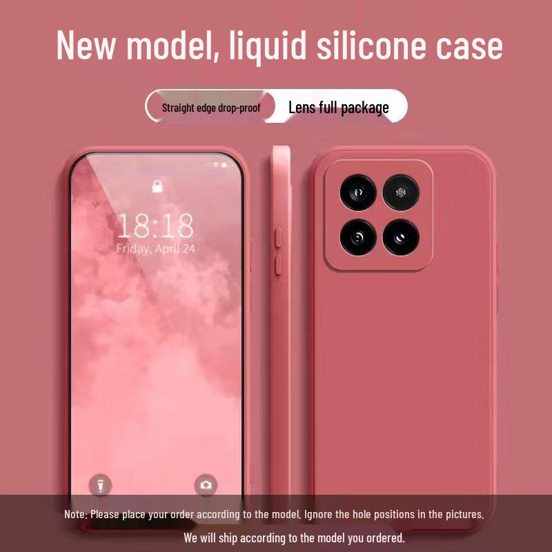 Xiaomi 14 Pro Solid Color Liquid Silicone Full Coverage Drop Protection Case