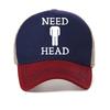 Need Head: A Multi-color Printed Baseball Cap for Both Unisex and Women Sunscreen Mesh Snapback Caps Summer Breathable Sun Hat
