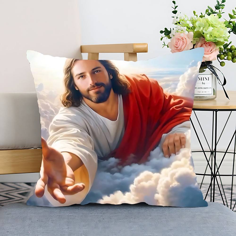 Jesus Pillow Case Cushion Cover Polyester Pillowcase Decorative Sofa Cushion Pillowcase Home Decor