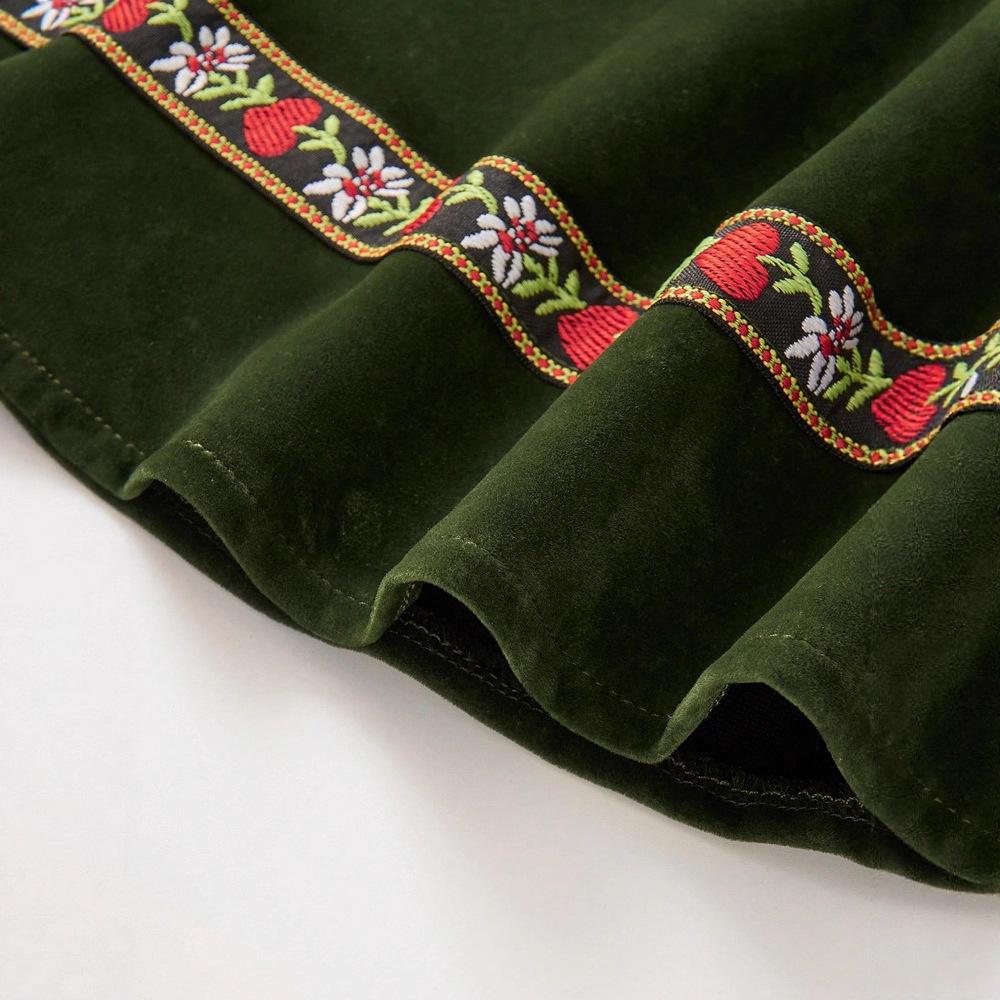 Rochie Velvet Nouă Germană Oktoberfest Tradițională Bavareză Grădină de Bere pentru Femei