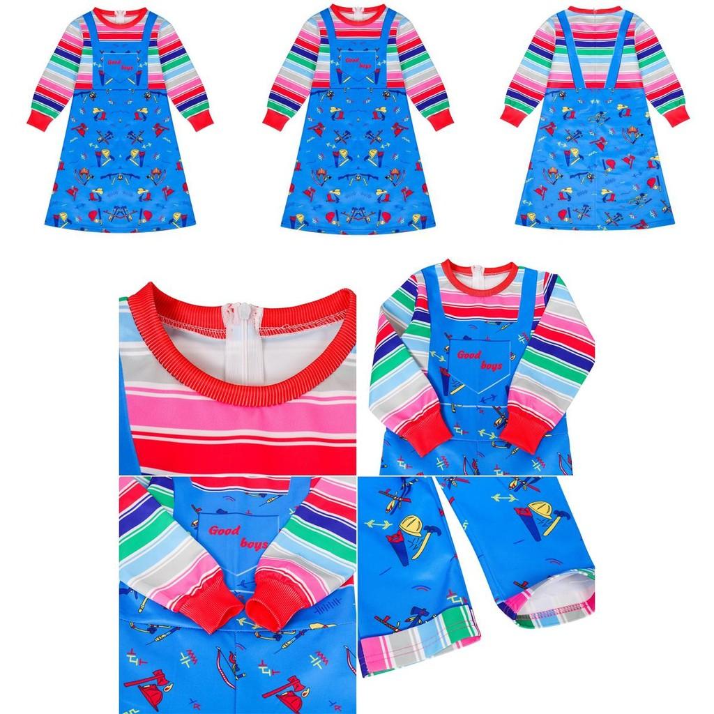 Entzückendes Chucky Kostüm für Kinder mit weichem Anzugmaterial, lizenziert von Child's Play