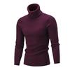 Men's Casual Slim Turtleneck Sweater Warm Long Sleeve Tops Knitwear Plus Size Warm SlimBase Suit Keep Warm Clothes Long Top