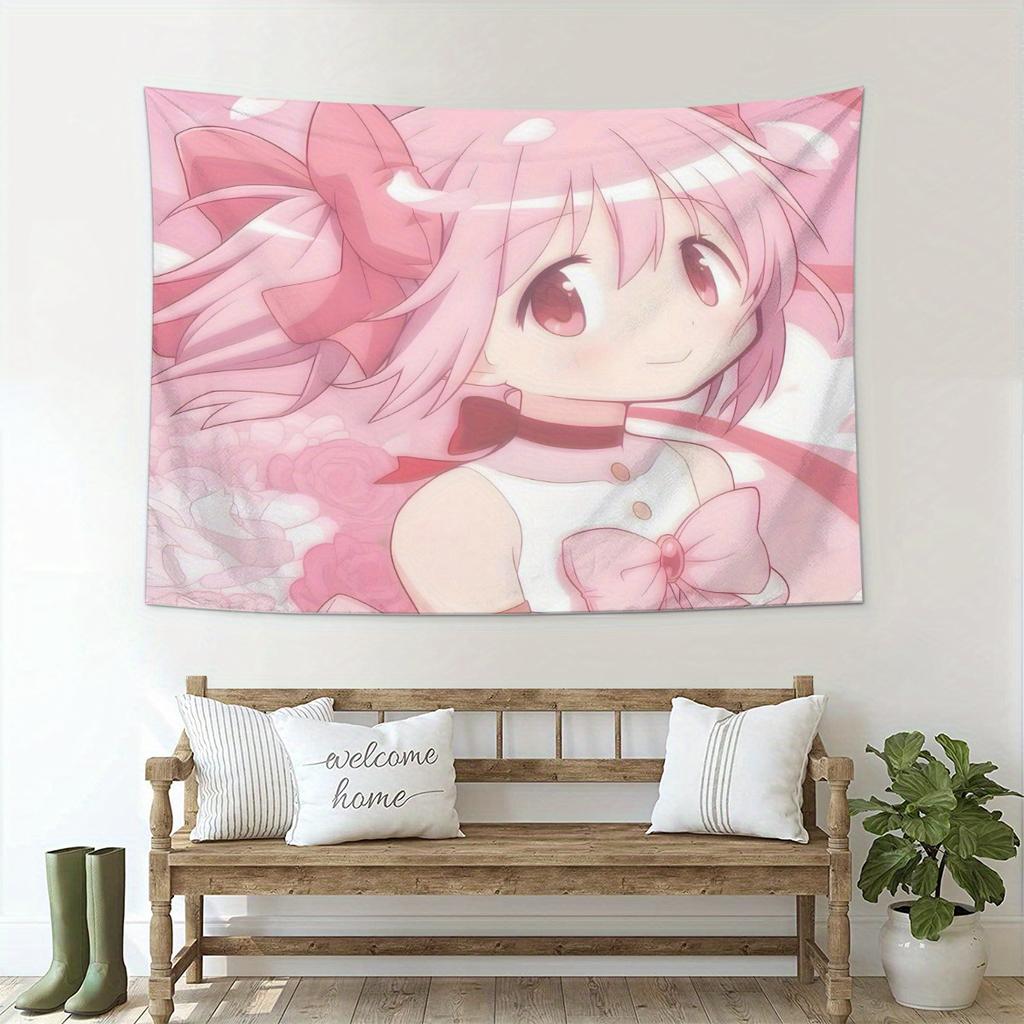 NatureInspired Madoka Magi Design Tapestry Outdoor Decor Tranquil Home Accent Serene Room Accent Natureinspired Design