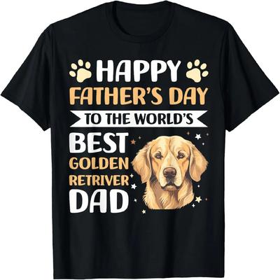 Happy Father's Day To The World Best Golden Retriever Dad T-Shirt