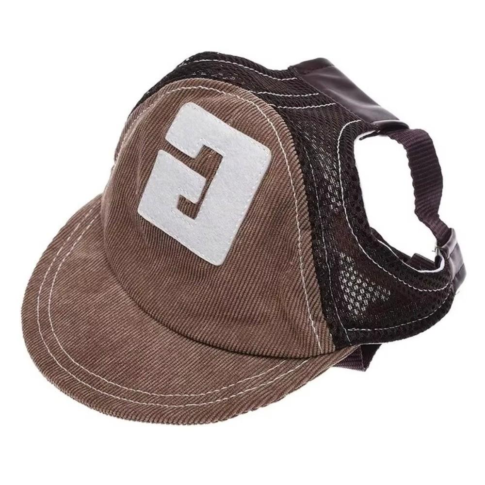 Corduroy Dog Sun Hat Bow Design Pet Cap New Mesh Hat For Small Dogs Cats