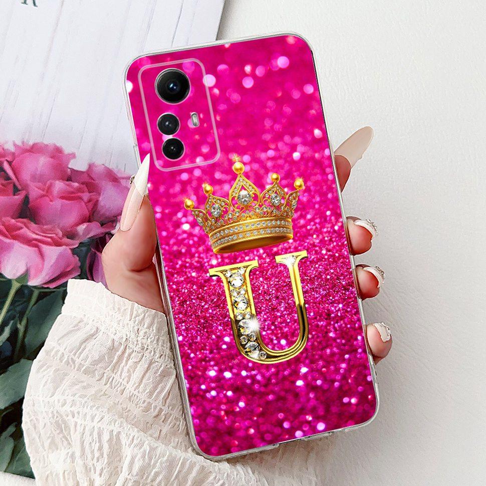 Capa Fofa com Letras do ABC Para Xiaomi Redmi Note 12S Capa de Telefone de Silicone Macio Para Redmi Note 12S Note12S 2023 Capas Fundas