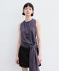 Yunse Back Twist Sleeveless Top (Charcoal)