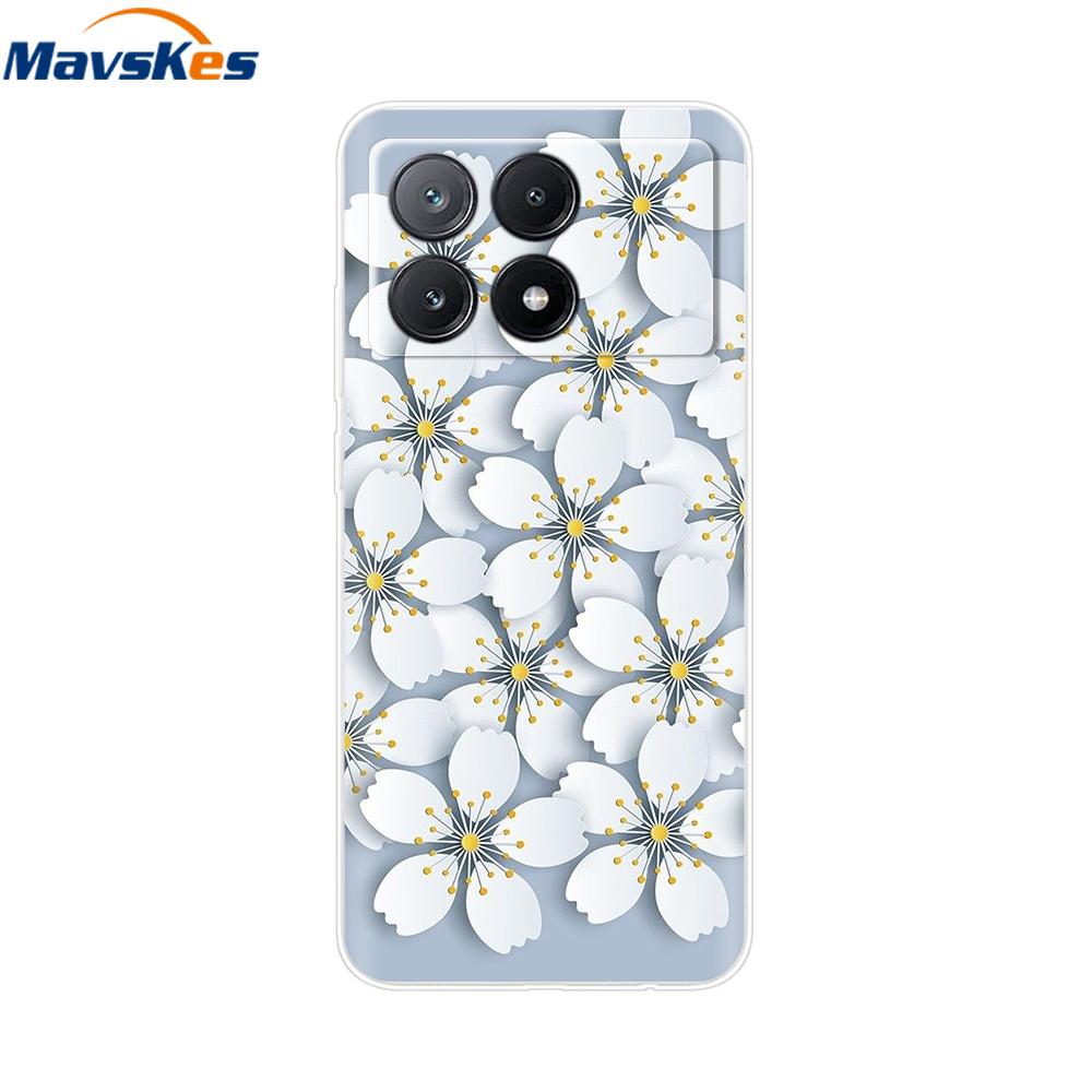Mobile Phone Case For Poco X6 Pro Case Cover Cute Clear Soft Silicone Cases For Poco X6 Pro Case PocoX6 Pro Back Coque Fundas