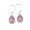 Natural Morganite Gemstone 925 Sterling Silver Jewelry Handmade Earrings 1.30" EE-3-11