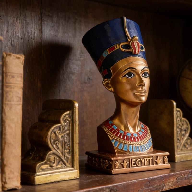 1/2 Pièces Figurine Décorative en Résine Thème Égypte Ancienne Mode Ethnique Objets de Collection Pour Étagère de Bureau et de Salon