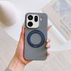 Applicable To OPPOFindX9ultra Skin-sensitive Rock Sand Mobile Phone Case X9Pro Magnetic Suction Rotating Bracket Contrasting Color Protective Cover