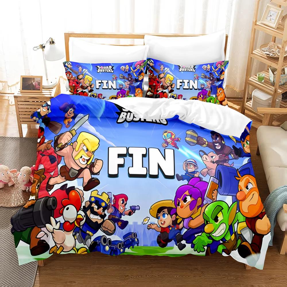 Fashion Game S-Squad Busters Bedding Set Single Twin Full Queen King Size Duvet Cover Home Textile