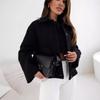 2024 Women's Winter Simple Fashion Single-Breasted Solid Color Woolen Coat