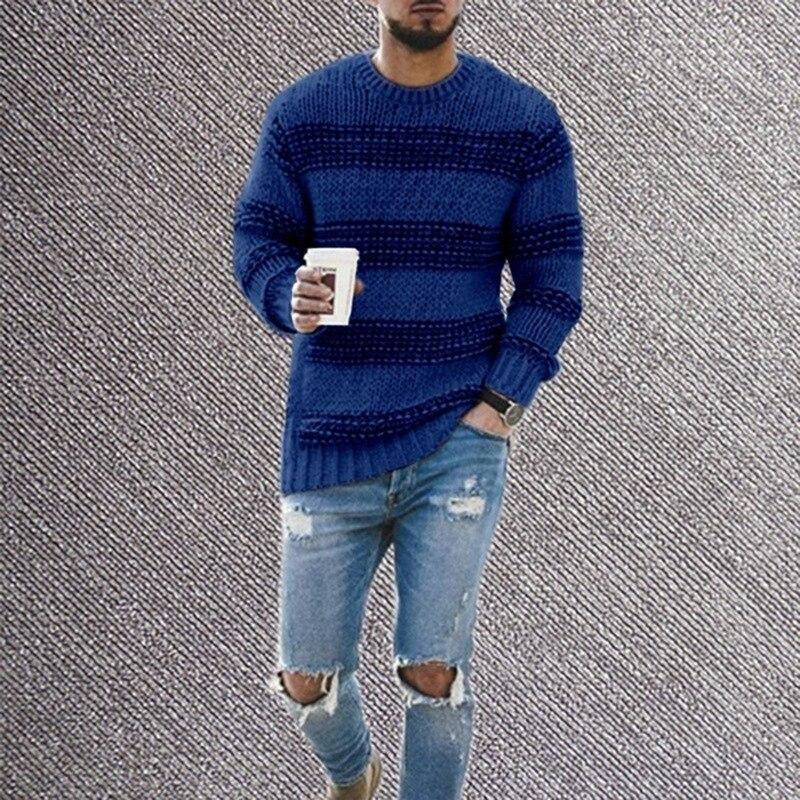Sweaters for Men Pullover Pattern Knittwear O-neck Sweater Mens Streetwear Sweater Hip Hop Oversize Casual Retro Sweater