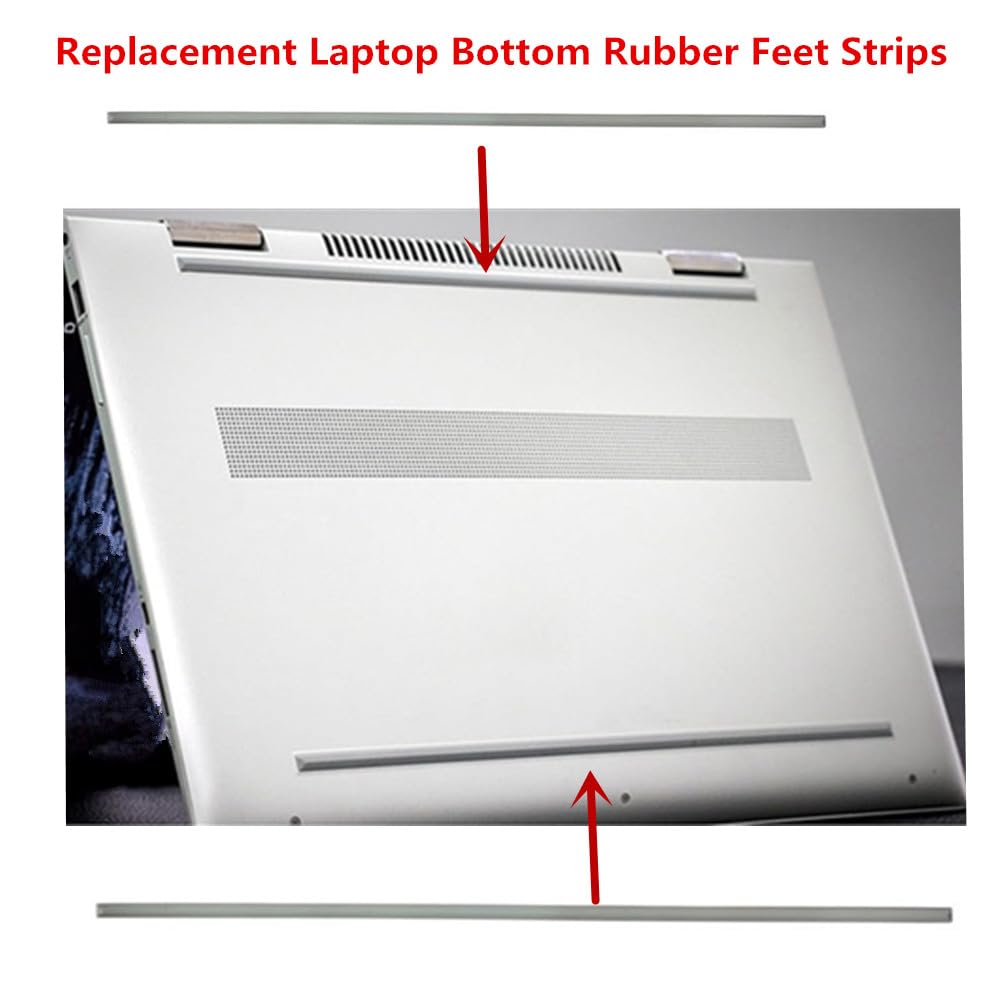 2pcs Bottom Cover Laptop Rubber Feet Strips for HP ENVY X360 15-DR 15-DS 15-DA