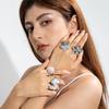 Fashion Elegant Circle Geometry Opening Joint Rings Set for Women Men Trendy Alloy Heavy Metal Party Wedding Jewelry