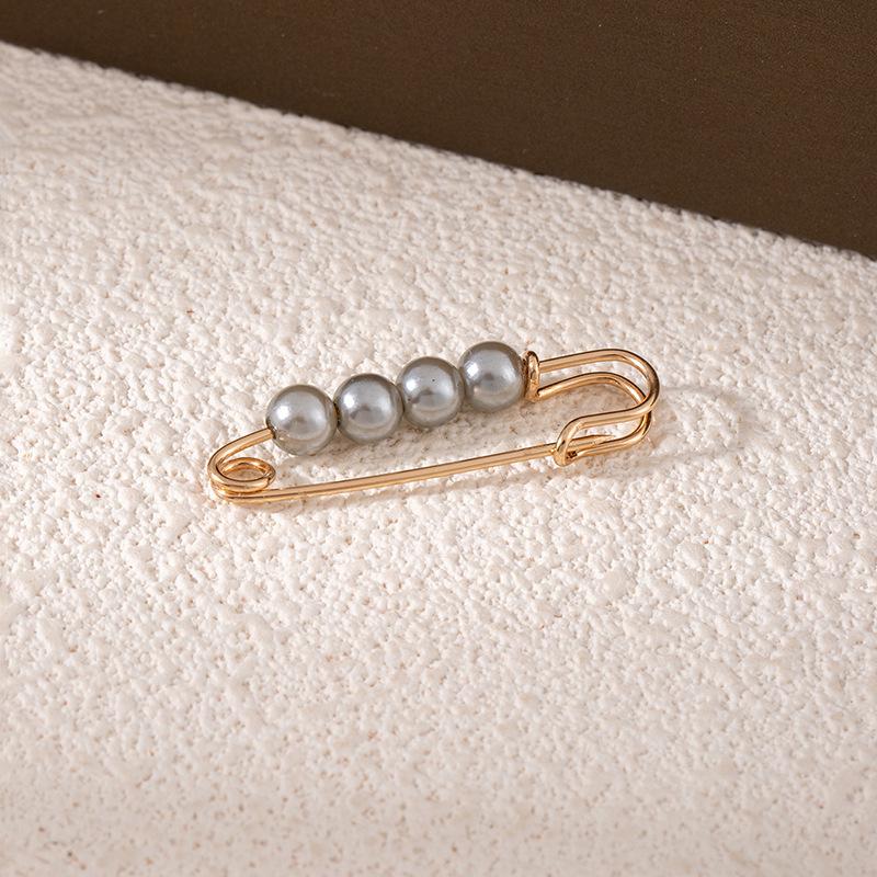 Adjustable Waist Reduction Brooch with Colorful Pearl Rhinestones