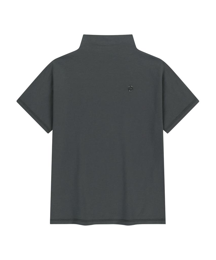 Malittepeulangsowajeobeo W Half Neck Tee Charcoal