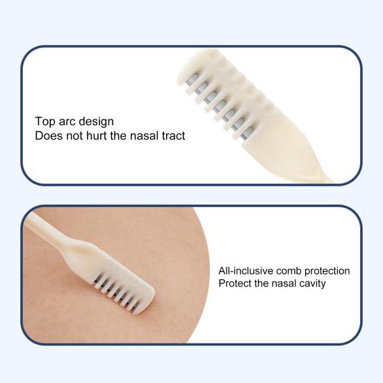 3Pcs Nose Hair Trimmer for Men Women Dual-Purpose Manual Nose Ear Hair Cutter 360-degrees Rotating Travel Grooming Tool