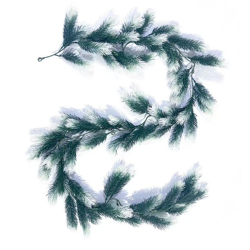 1.8m Artificial Plastic Christmas Vine Garland With Pine Needles Foxtail Tips Holiday Decor Home Party Halloween