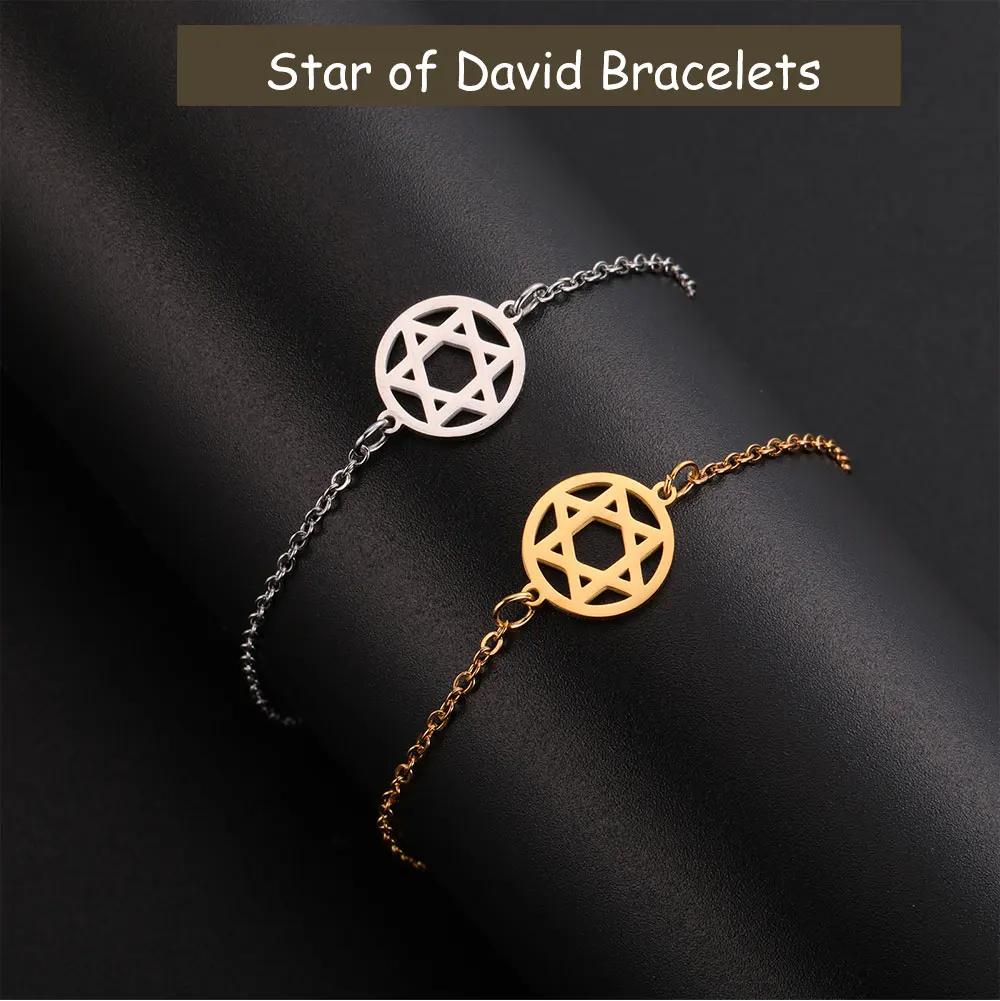 Cazador Star of David Charm Bracelets for Women Stainless Steel Jewish Israel Jewelry Hexagram Bracelets Amulet Wholesale 2026