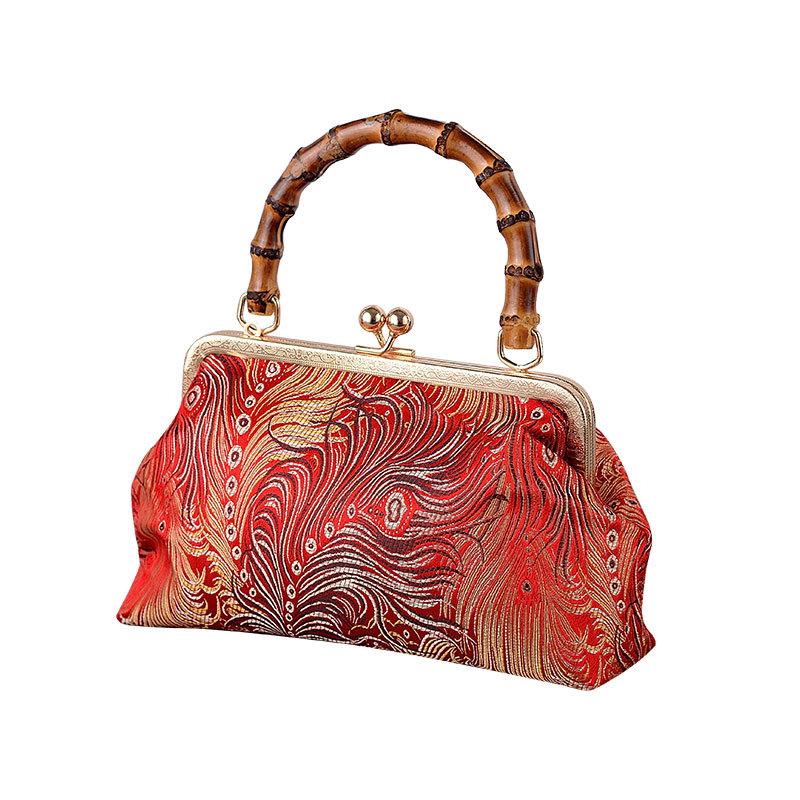Bamboo Handbag Cheongsam Chinese New Year Bag Annual Meeting Bag