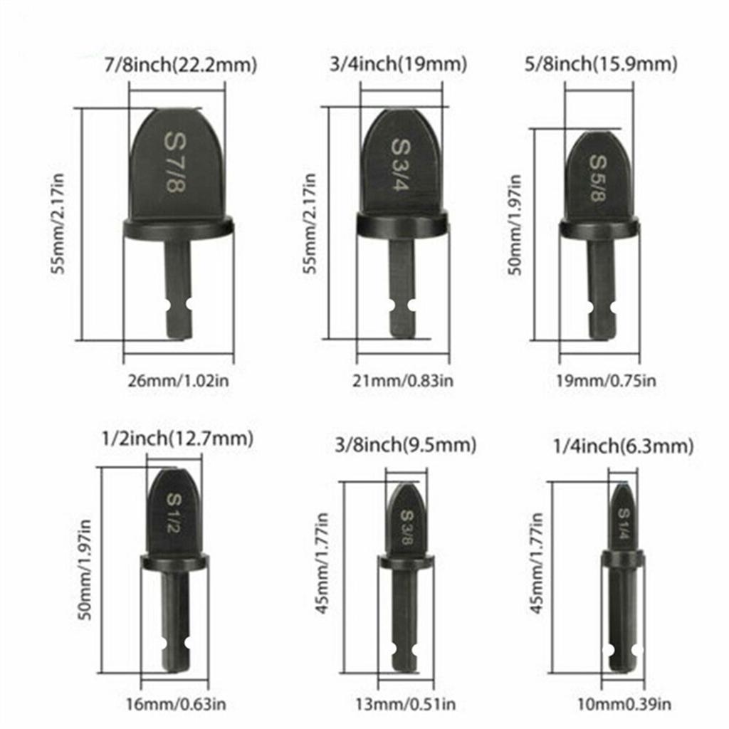 6 Pièces Dilatateurs de Tube de Conditionneur Outil de Sertissage Expandeur de Tube en Cuivre Ensemble d'Outils d'Évasement pour l'Installation de Tuyaux Métalliques HVAC 1Celsius4