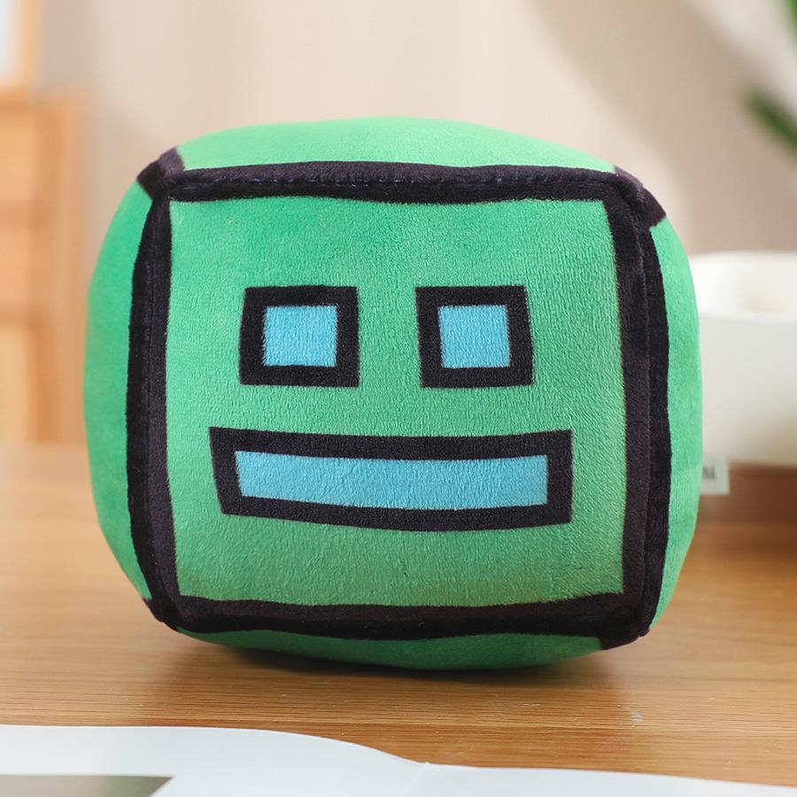 4Pcs Geometry Dash Plush Toys Cute Cartoon Anime Dolls Soft Stuffed Animals Kids Birthday Gift Home Decor