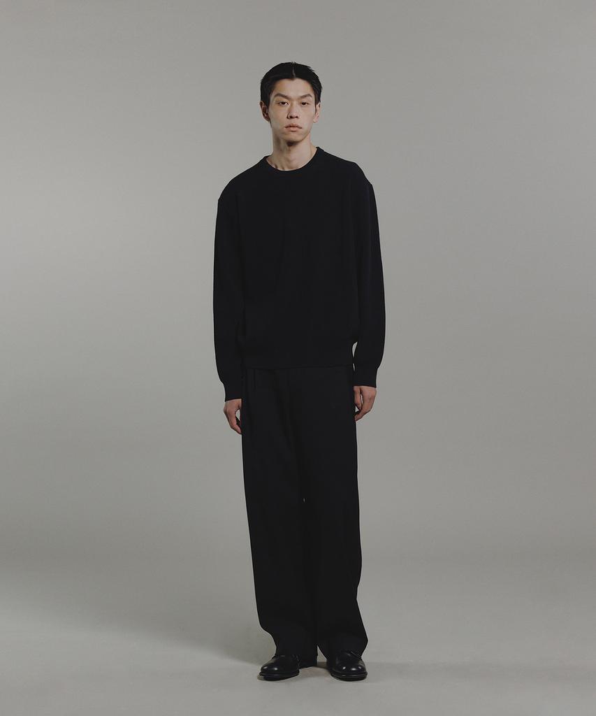 BLANKROOM All-Weather Crew Knit_Black