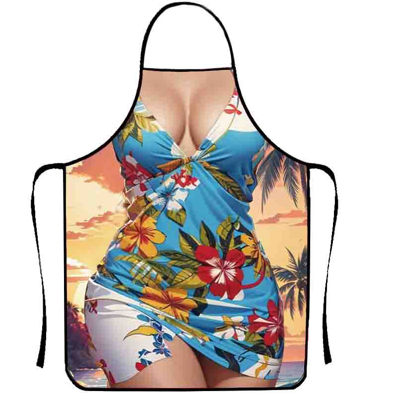 Novelty Creative Apron 80x60cm Funny Adult Kitchen Apron with Cross Design for Cooking Baking Grilling and Household Use Durable Material